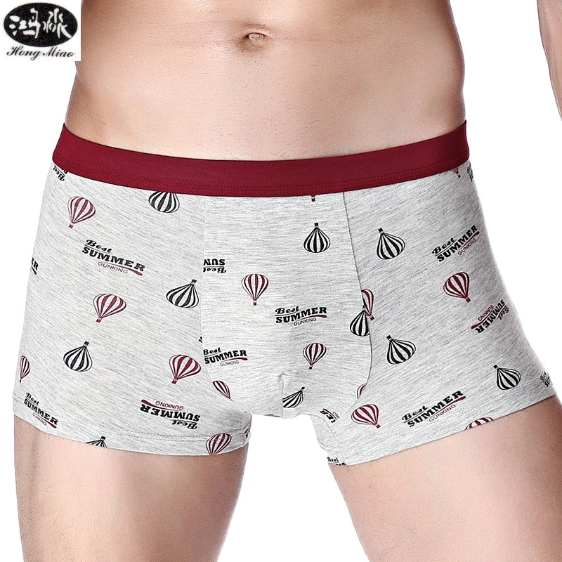 2018 Men Boxer New Fashion Sexy Lettter Underwear Coton Male Printed