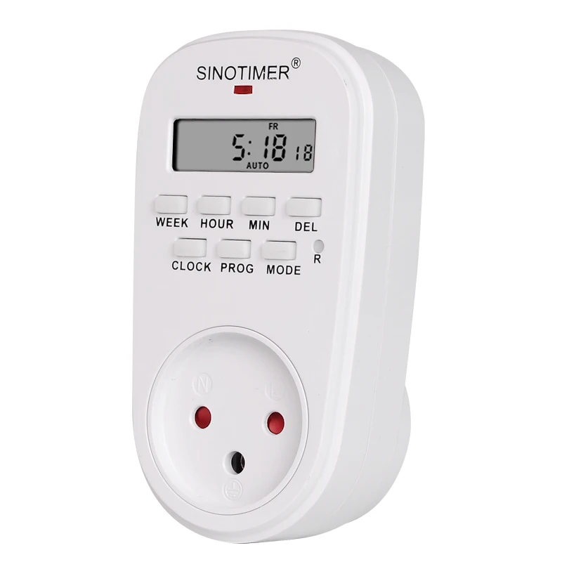 Programmable Timer Switch Timer Switch Israel IL Plug-in Outlet Digital Time Control 7 Day Weekly Programmable Plug Timer Switch Clock Wall Power Socket 230V 220V AC