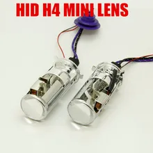 1 пара 55 Вт лампа H4 мини-объектив проектора H4 hi lo луч Биксеноновые автолампы