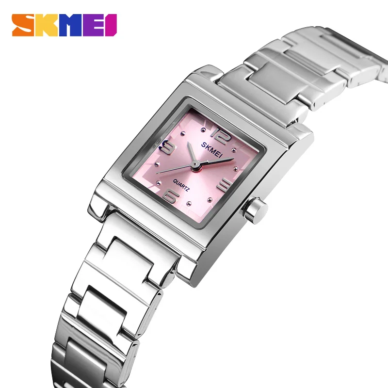 

SKMEI New Women Bracelet Watch Top Brand Luxury Female Steel Watches Fashion Crystal Ladies Dress Wristwatches Relogio Feminino