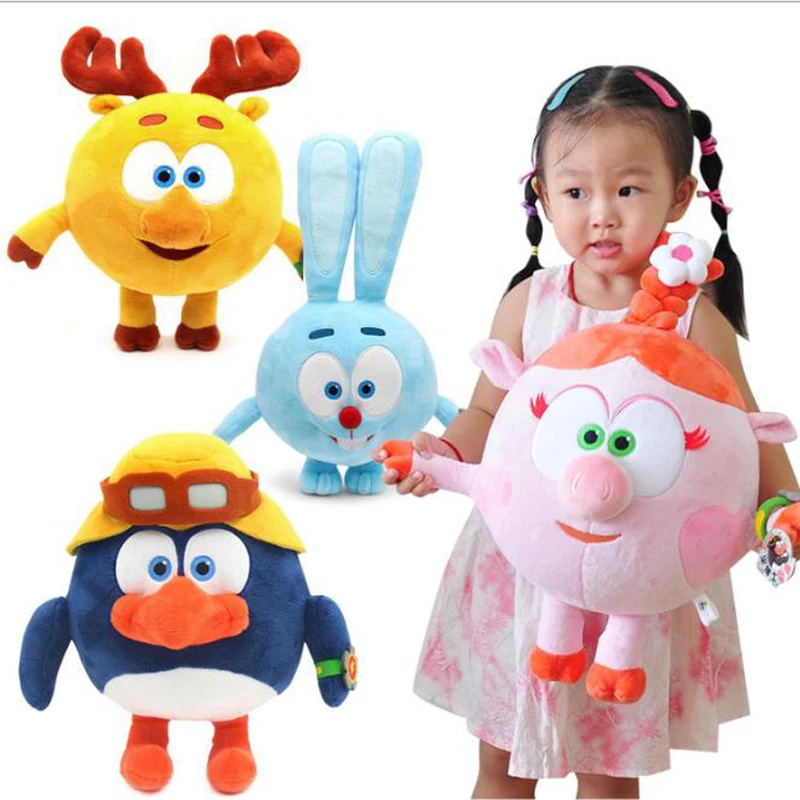 

1PCS 23-35cm Russian Dolls Malyshariki Smeshariki Stuffed Animals Plush Toys Pendant Kikoriki Toy for Children