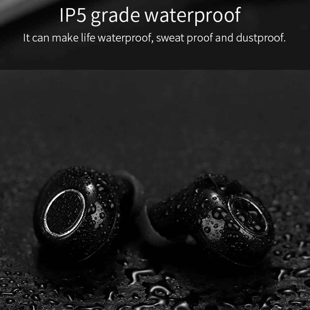 Наушники вкладыши TWS с K15 Мини Bluetooth 5 0 Hi Fi наушники IPX5 Водонепроницаемый