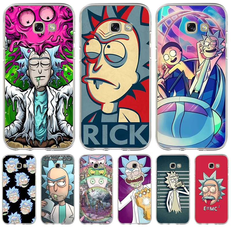 Роскошный чехол для телефона Rick And Morty Samsung Galaxy S6 S7 S8 S9 Edge Plus A3 A5 A7 A8 2015 2016 2017 2018 J3 funda