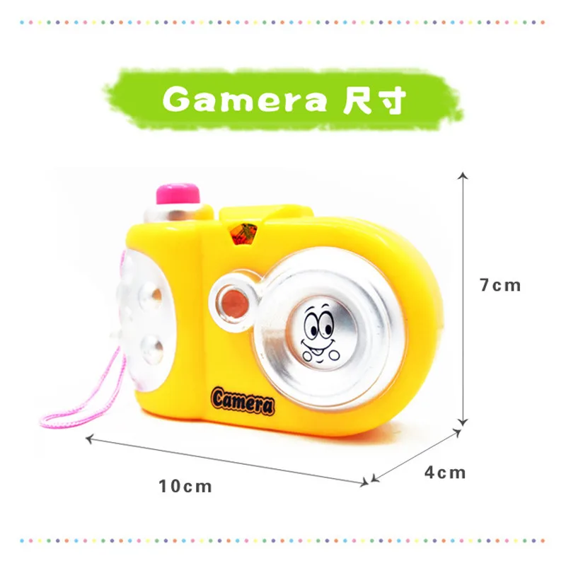 Projection Educational Study Toy for Kids Random Color Fun Projection Camera Toy Variety Animal Pattern Baby Cognition LED Light