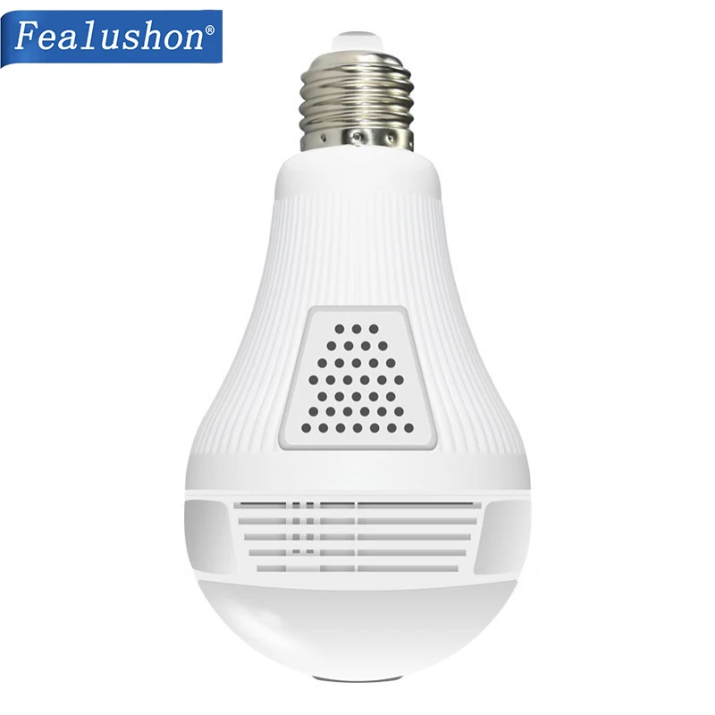 

New HD Fish eye WiFi 1.3mp 960p Camera Panoramic View 360 degree ip camera Lamp Home security camera VR 360 mini Camera wireless