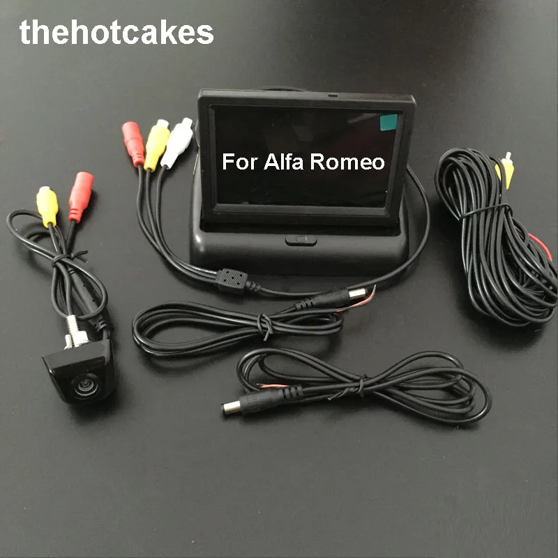 Thehotcakes парковка Системы Kit 4." ЖК-дисплей Цвет Дисплей Мониторы+ Водонепроницаемый Реверсивный резервного заднего вида Камера для Alfa romeo