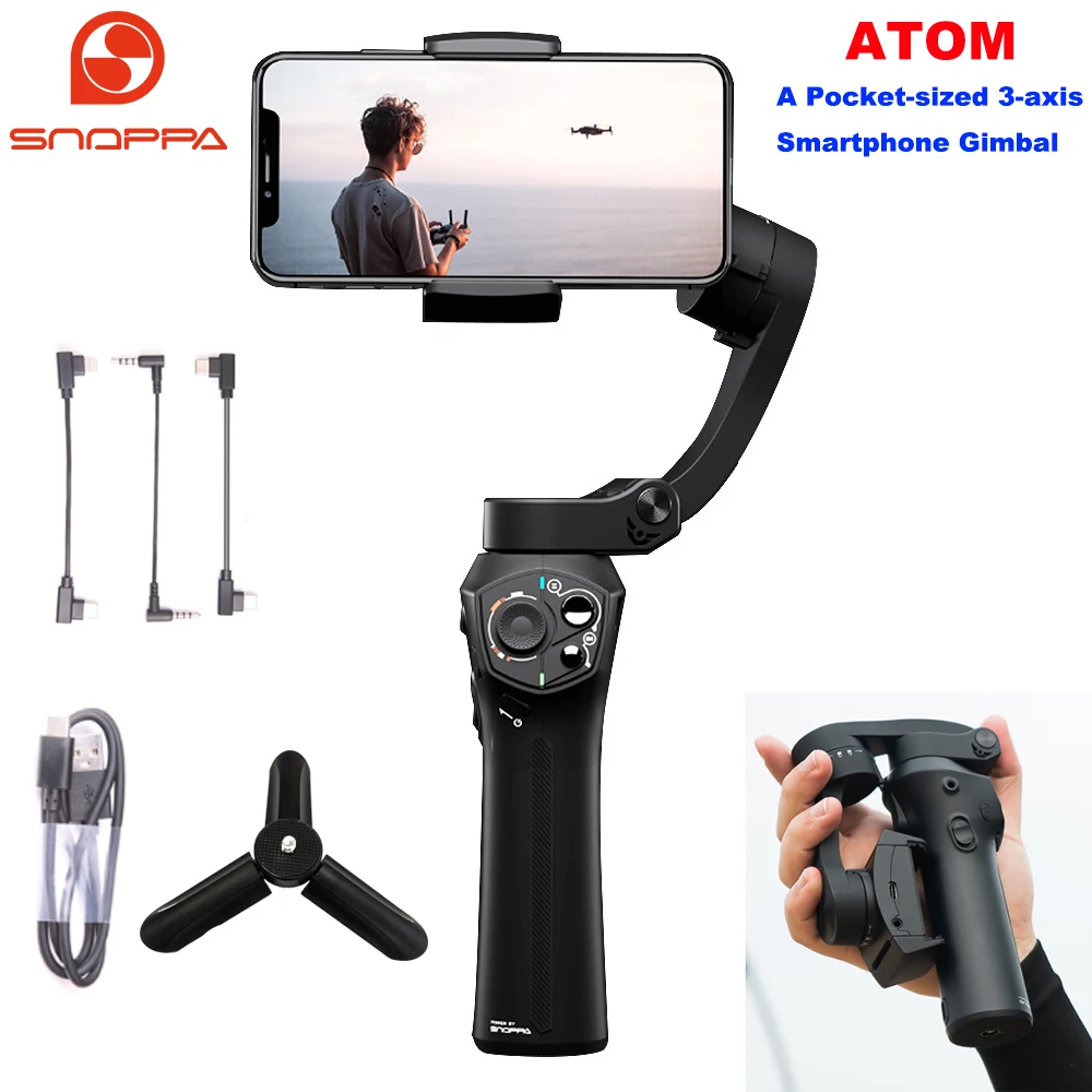 Snoppa Atom 3 Axis Foldable Pocket Sized Handheld Gimbal ...