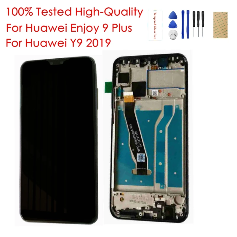 

100% Tested For Huawei Y9 2019 LCD Display+Frame 10 Touch Screen for Enjoy 9 Plus LCD Digitizer Replacement Repair Spare Parts