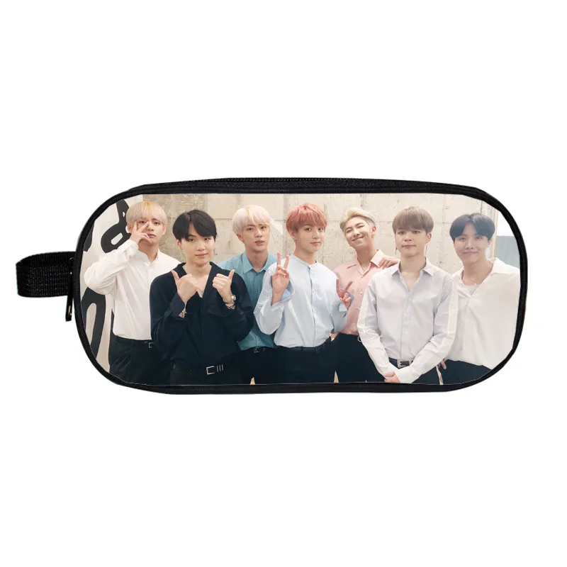 

Kpop BTS Bangtan Boys Ablum LOVE YOURSELF Answer Pencil Creative Case Large Capacity Student ZipperPen Bag Stationery Gift