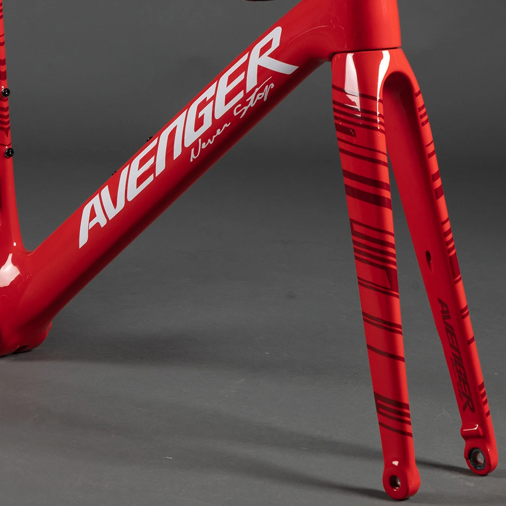 Cheap Avenger R7 Carbon Bicycle Frame All InnerCable bicicleta ruta カーボンフレーム Frame Road Disc Brake Rear Derailleur 142x12 Front 100x12 11