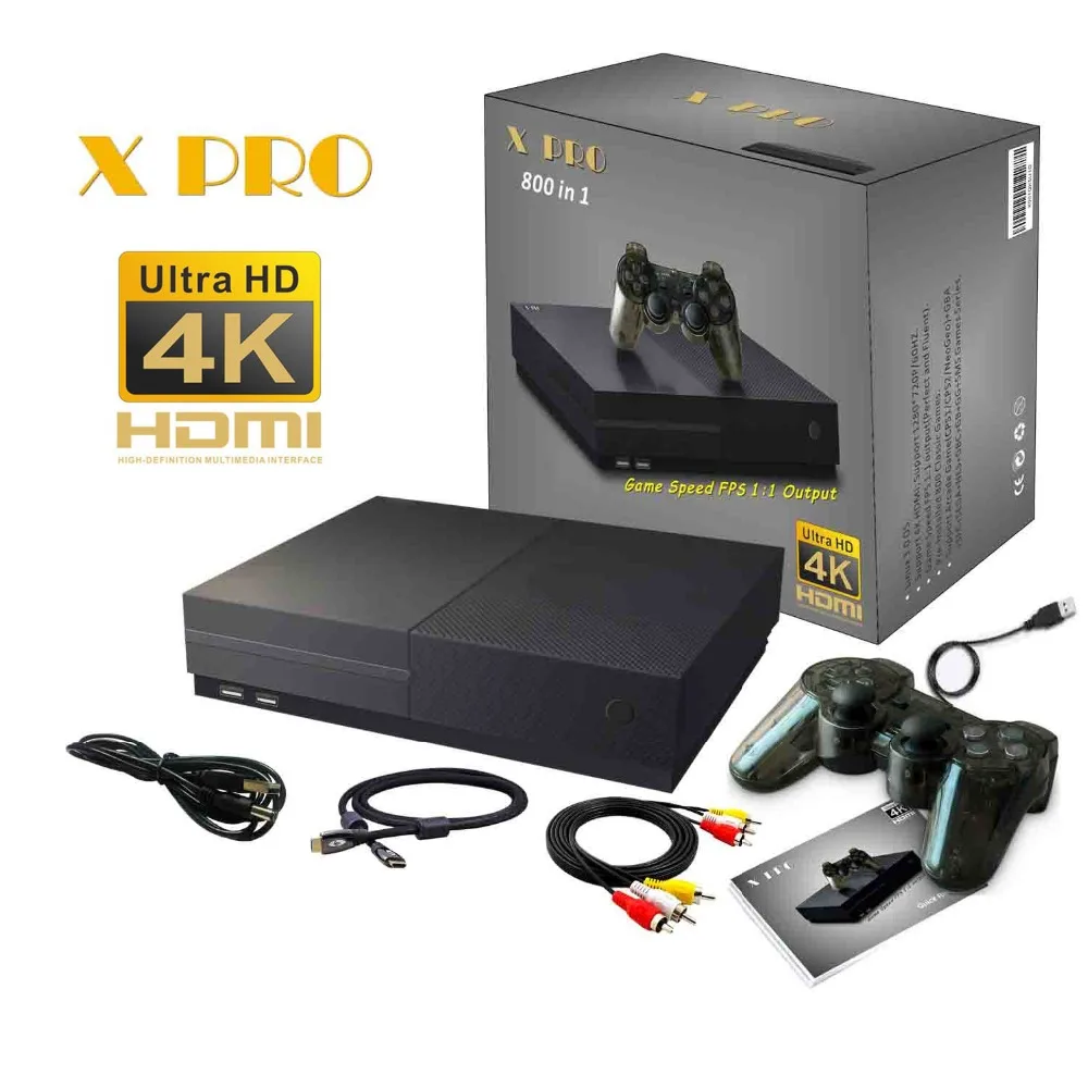 64 бит HD видео игровая консоль 4K HDMI AV выход Встроенный Ретро 800 классические игры