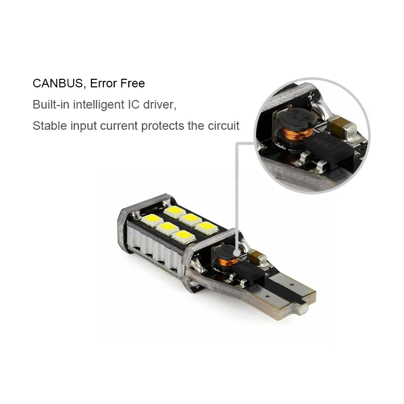 BOAOSI 2x Canbus T15 светодиодный задний светильник W16W 15SMD Автомобильный светодиодный задний фонарь для Kia rio sportage k2 k3 k4 k5 cerato sorento soul