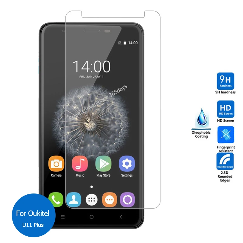 

For Oukitel U11 Plus Tempered Glass Screen Protector 2.5 9h Safety Protective Film on U11Plus U 11 pelicula de vidro