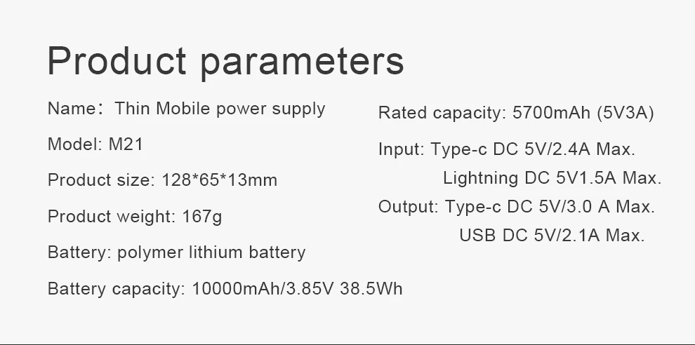 Baseus, ультра тонкий внешний аккумулятор 10000 мА/ч для iPhone, Xiaomi, usb type C, 3A, быстрый внешний аккумулятор 10000 мА/ч, портативное Внешнее зарядное устройство