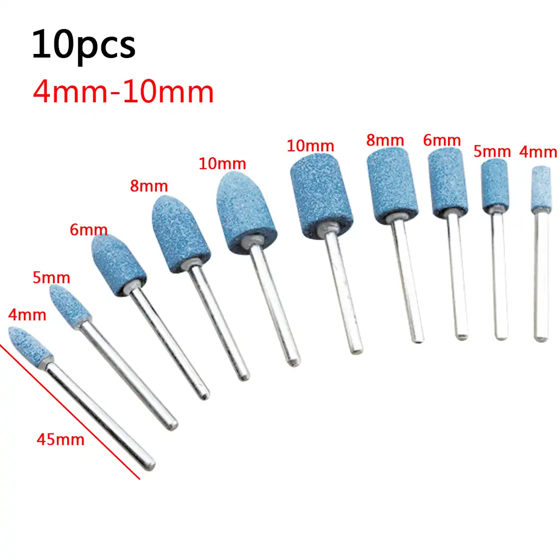 WNJ-Tools 10pcs 20mm Diamante muela abrasiva de Pulido de Piedra Montada Herramientas abrasivas for Dremel Rotary Accesorios for Herramientas tama/ño : 20mm