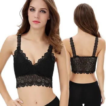 

Sexy Lace Crochet Bralette Bra Solid Push Up Bra Top Lingerie Women Underwear Top Corset Crop Top Tracksuit for Women