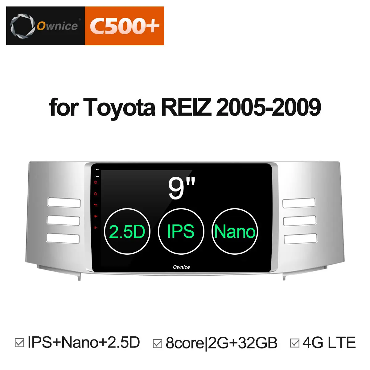 

Ownice K1 K2 K3 K5 K6 2DIN Android 9.0 8 Core Car GPS Navi For Toyota Reiz Mark X 2005 2006 2007 2008 2009 Radio DVD Player 4G