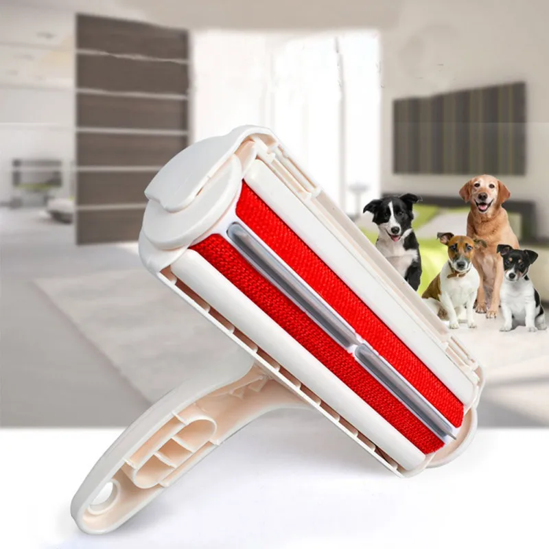

2-Way Pet Hair Remover Roller Fur Removing Lint Brush Dog Cat Animals Hair Cleaning for Car Dog Clothing Couch Bed Sofa Carpets