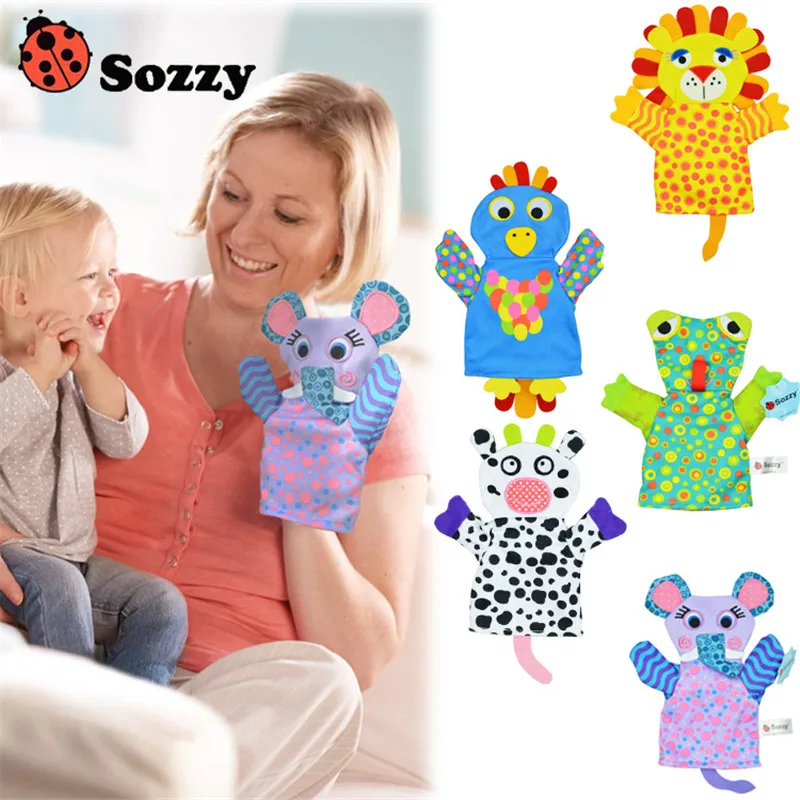 

SOZZY Cartoon baby comforter towel animal hand puppet plush toy