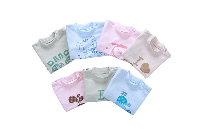 Cotton Infant Baby Clothes Sets Kids 2017 Autumn Winter Long Sleeved Pajamas Charater Pattern Baby Suits For 0-2 Years CL1500 (2)