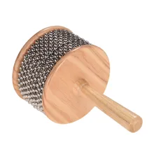 Деревянный Кабаса металлический бисерный цилиндр цепи& Поп ручной шейкер ударный инструмент для классной группы среднего размера