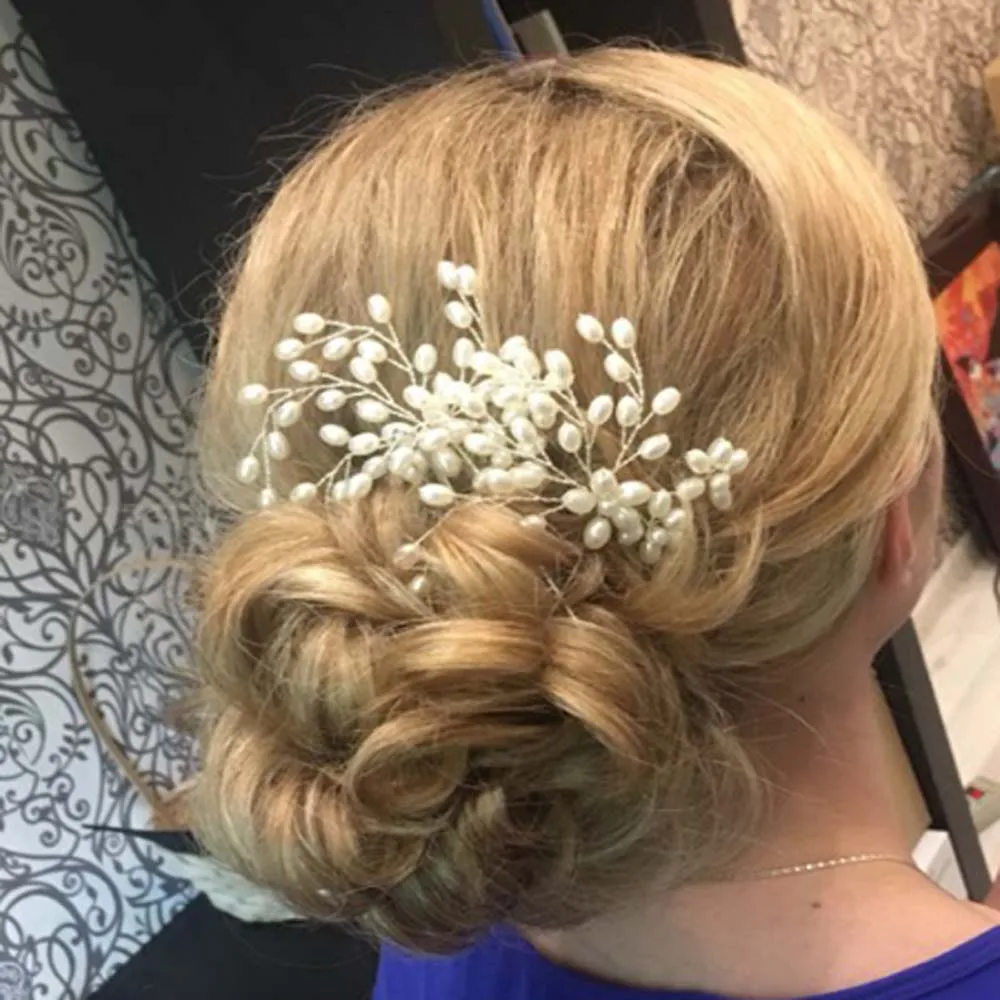 Buy 3Pc/Set Bridal Pearl Hair Comb Hairpin Wedding Prom Hair Pins Clips