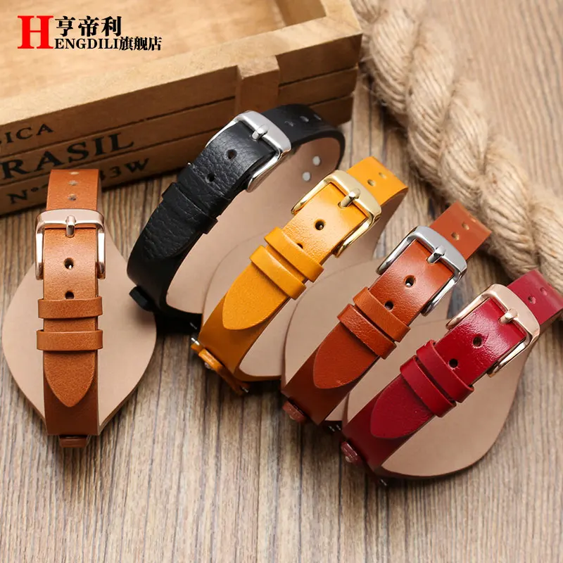 Elegant Genuine Leather Quick Release Watch Strap - 18mm Women's Band Accessory