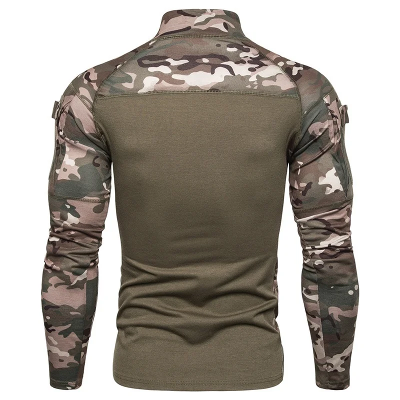 Камуфляжная Военная тактическая футболка с длинным рукавом, армейская боевая рубашка Ranger, страйкбольная Пейнтбольная охотничья рубашка, военная игра, мужская одежда
