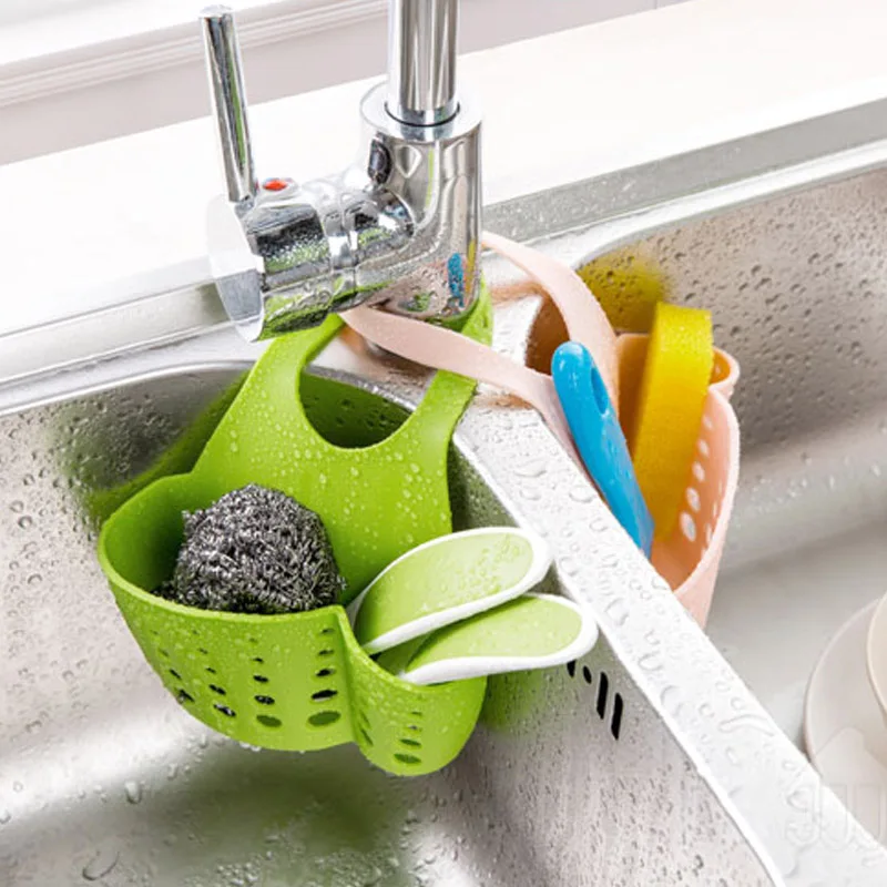 Creative kitchen sink drain basket storage shelf creative tank hanging