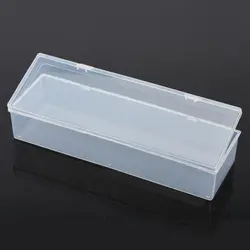 Прозрачные пластиковые длинные квадрат коллекций для хранения продукт упаковку несессер мини случае размер 25,3*8*5 см