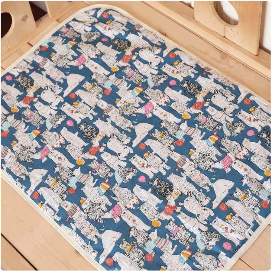 50x70 cm Bear Детские Водонепроницаемые пеленки для новорожденных, моющиеся пеленки для малышей, тканевые подгузники с героями мультфильмов, Многоразовые Дышащие матрасы - Цвет: 50x70 cm Bear