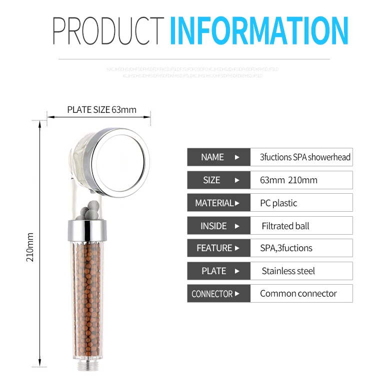Чжан Цзи новейшая водотерапия насадка для душа Спа экономия воды три Fuctions Съемная Анионный фильтр умягчитель воды насадка для душа