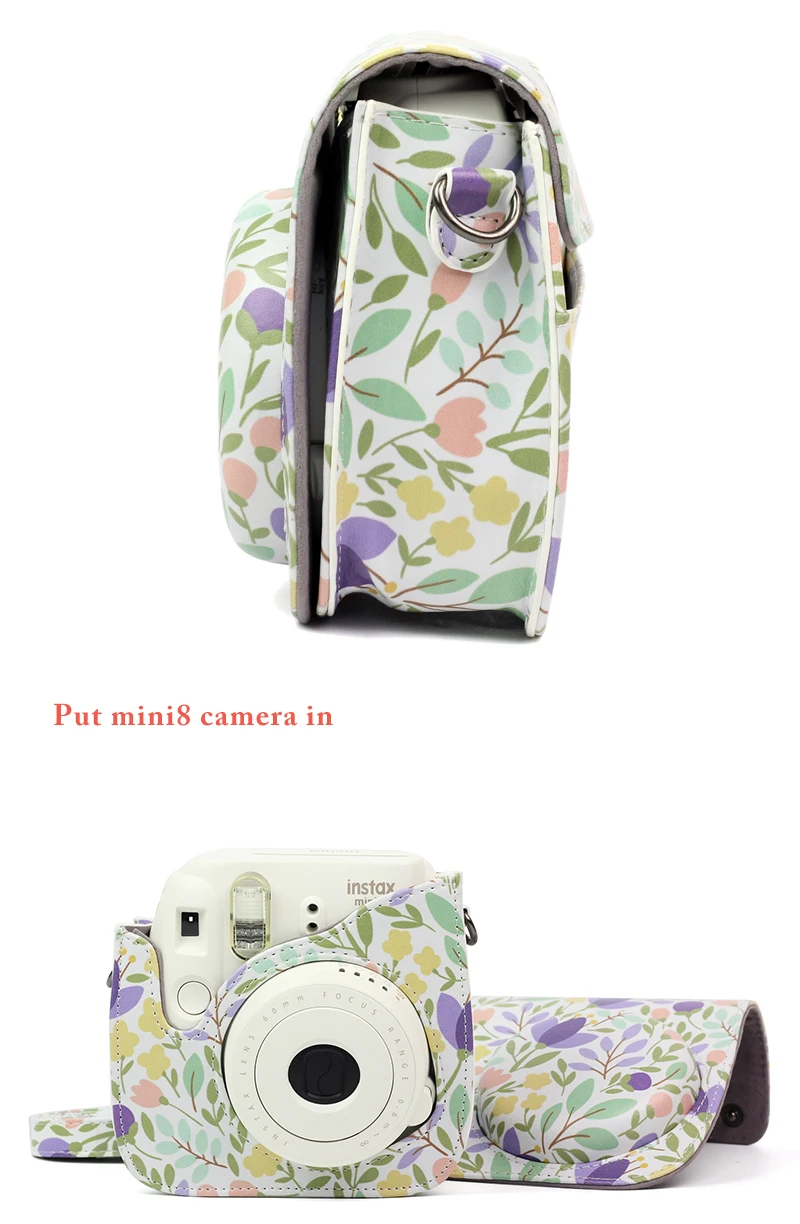 Для камеры Polaroid для Fuji Fujifilm Instax Mini 8/9 Классическая Ретро камера из искусственной кожи с ремешком сумка чехол защитный чехол