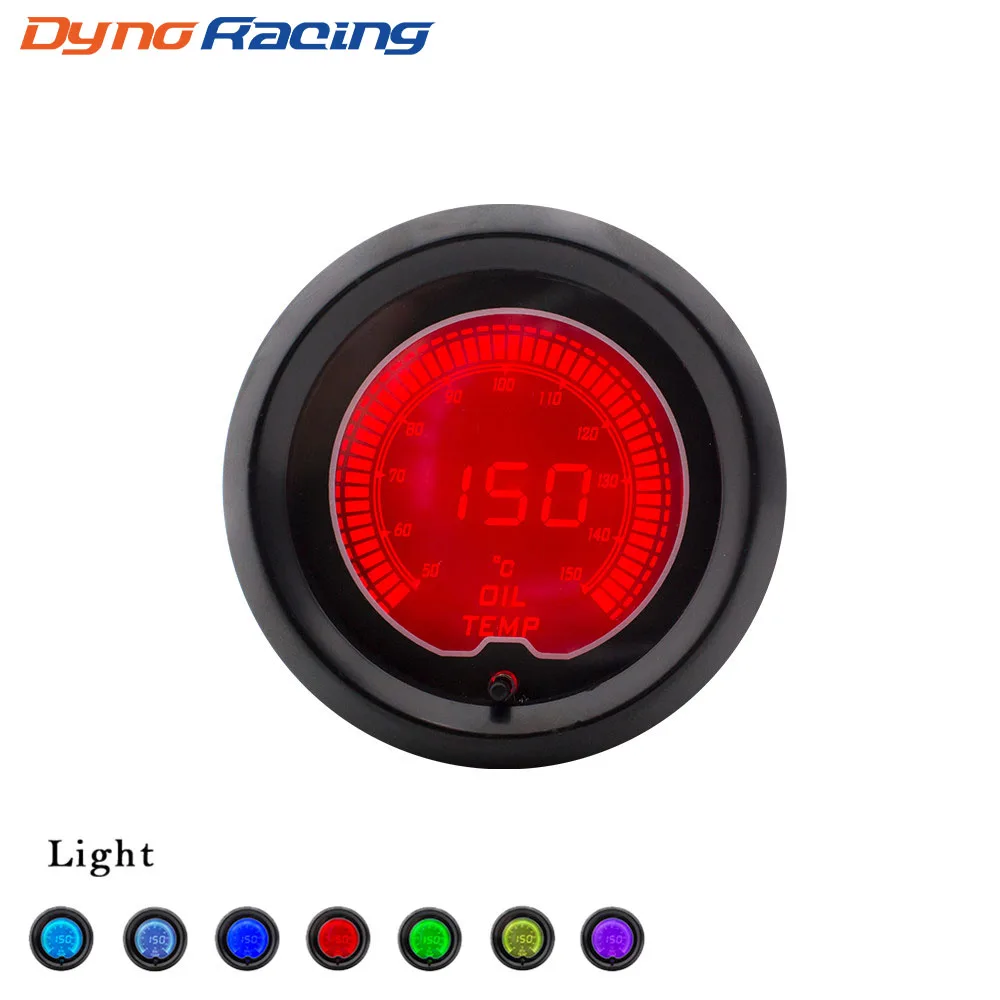 7 Colors Brand New 2" 52mm EVO LCD Oil temperature gauge 50 150 Celsius