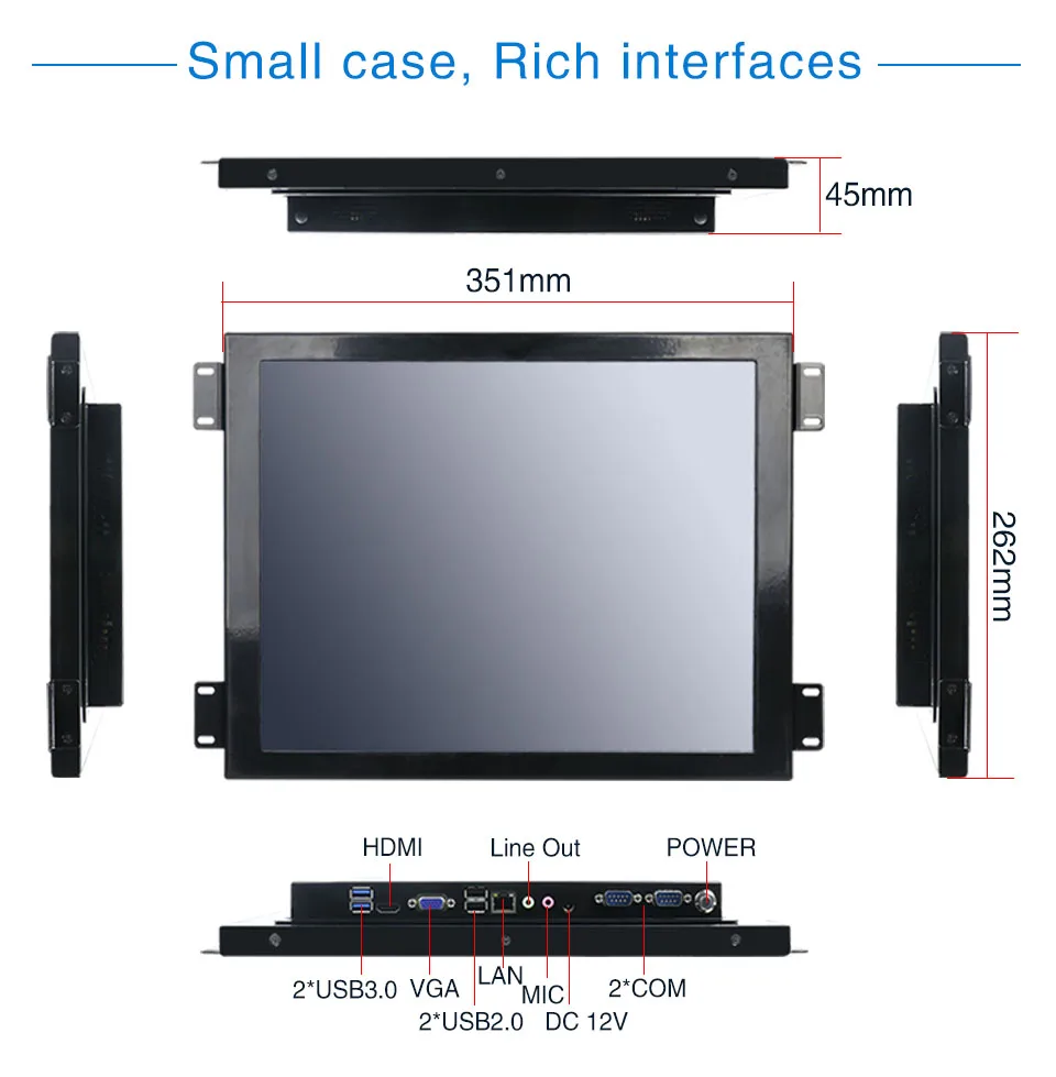 Minisys фабрика Core i5 4200u все в одном компьютере с 15 ''ЖК дисплей резистивный сенсорный панель PC Поддержка LVDS VGA HDMI дисплей