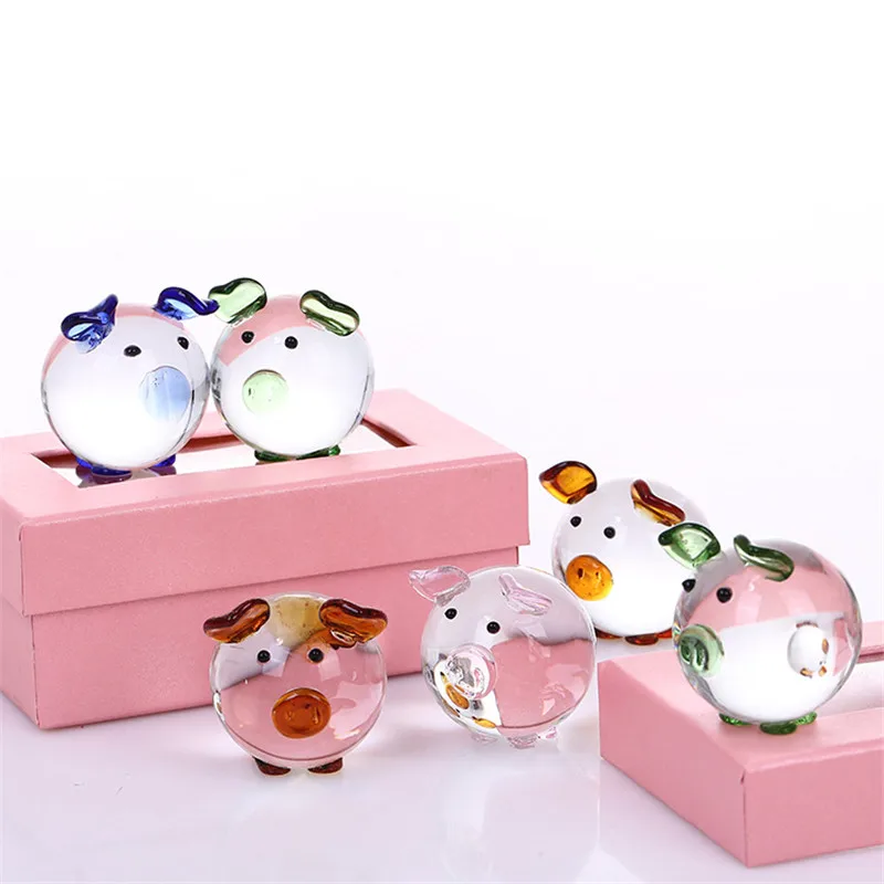 Christmas-Crystal-Glass-Animal-Pig-miniature-Figurines-Desk-Bauble-Ornaments-Mini-Home-Furniture-Wedding-Crafts-Souvenirs