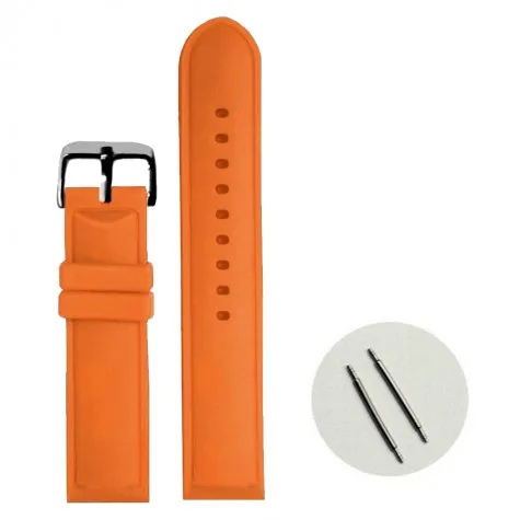 20mm Papaya Oragne Silicone Jelly Rubber Unisex Watch Band Straps WB1087H20JB