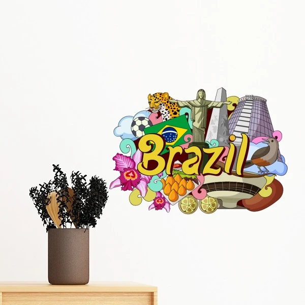 サッカーオスカーniemeyerブラジル落書きリムーバブル壁ステッカーアートステッカー壁画diyの壁紙デカール Wallpapers For For Roomwall Sticker Aliexpress
