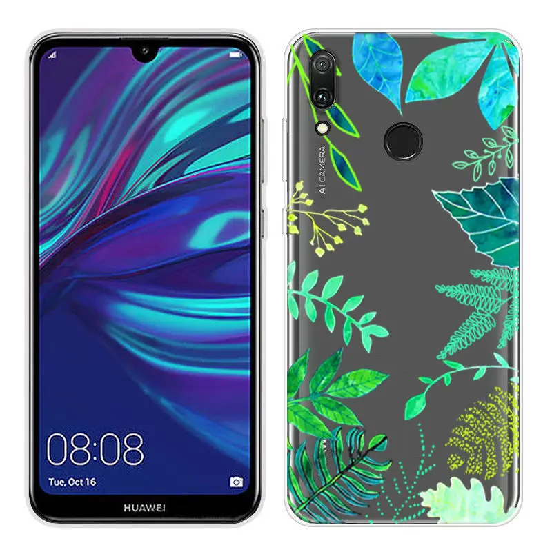 Cartoon Case for Huawei Y6 2019 Case Soft Silicone Back Cover Phone Case For Y7 2019 Honor 8x 9 10 Clear TPU Y 6 2019 Cover Capa (30)