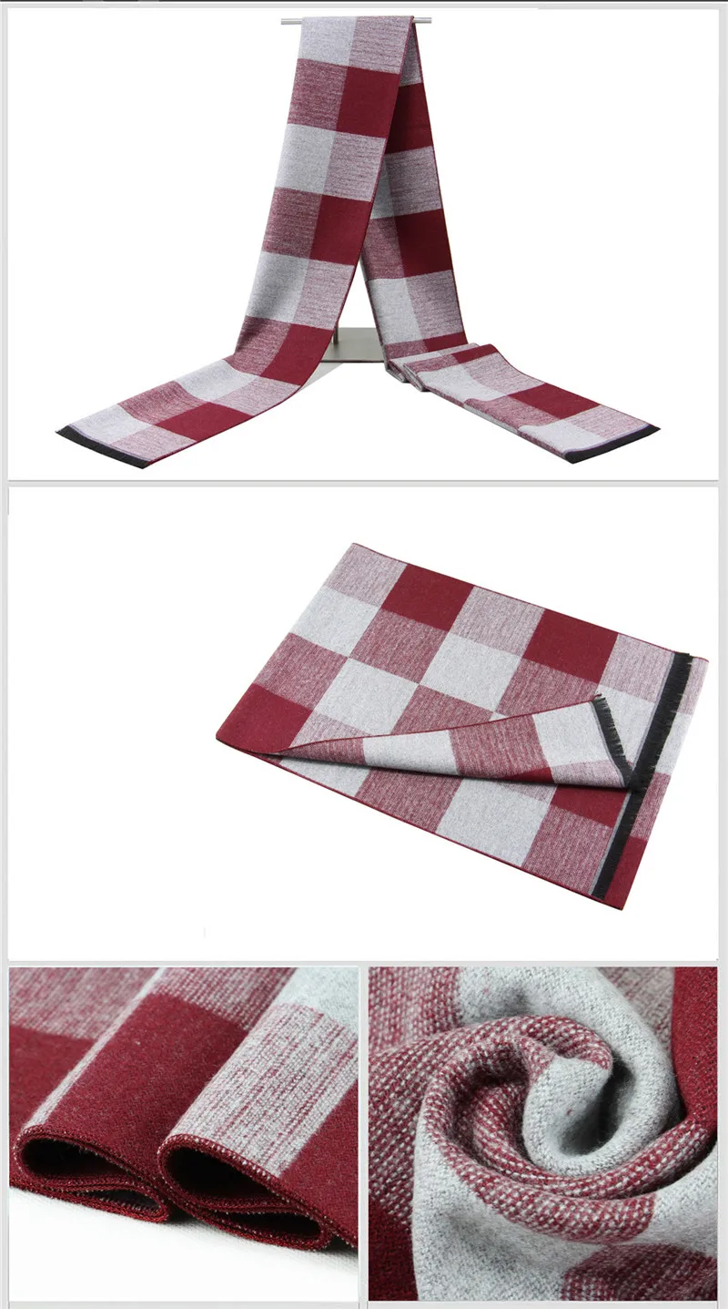 men scarf style Scarf Strip Solid Plaid Wool Scarf Luxury Classical Warm Long Soft Cashmere Winter Scarves for Men Winter Accessories man scarf