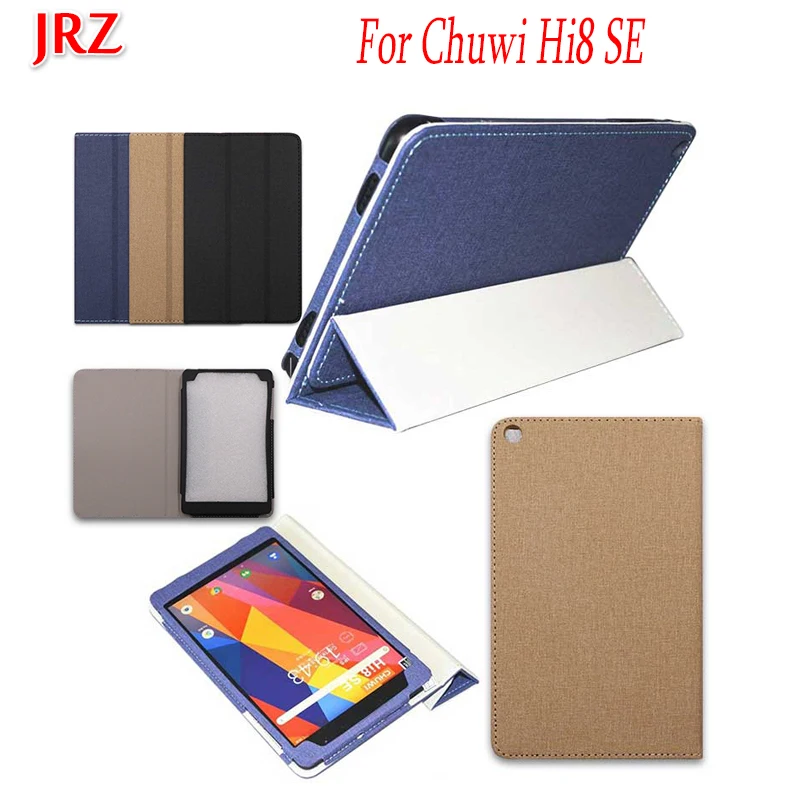 

For Chuwi Hi8 SE 8.0 inch Protective Cover Leather Skin Case Tri-fold Smart Flip Cover Shockproof Tablet Shell