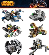 6 unids Star Wars 78085 LEPIN Nave Espacial Starwars Clone Wars troopers Naves de Combate Bloques de Construcción Compatibles Legoe Microfighters