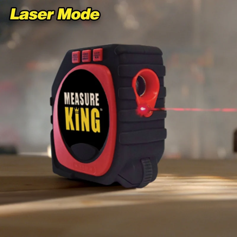 Precise Measure King 3 in 1 Accurate Laser Measuring Tape with LED