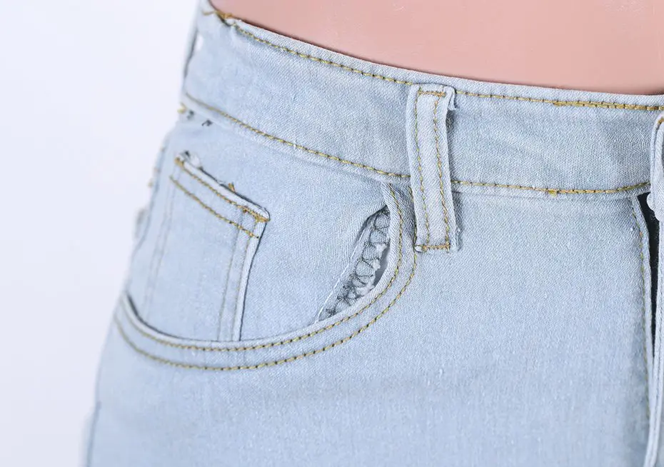 HAOYUAN, сексуальные джинсовые шорты для женщин, стрейчевые,, модные, с дырками и высокой талией, уличная одежда размера плюс, летние, с вырезами, джинсовые шорты