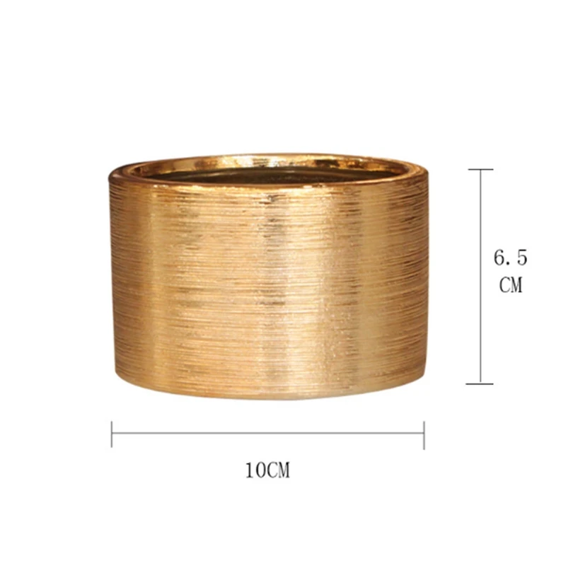 Современная керамическая ваза для цветов, позолоченная керамическая ваза, цветочный горшок, аристократический декор комнаты, аксессуары для стола, подарок