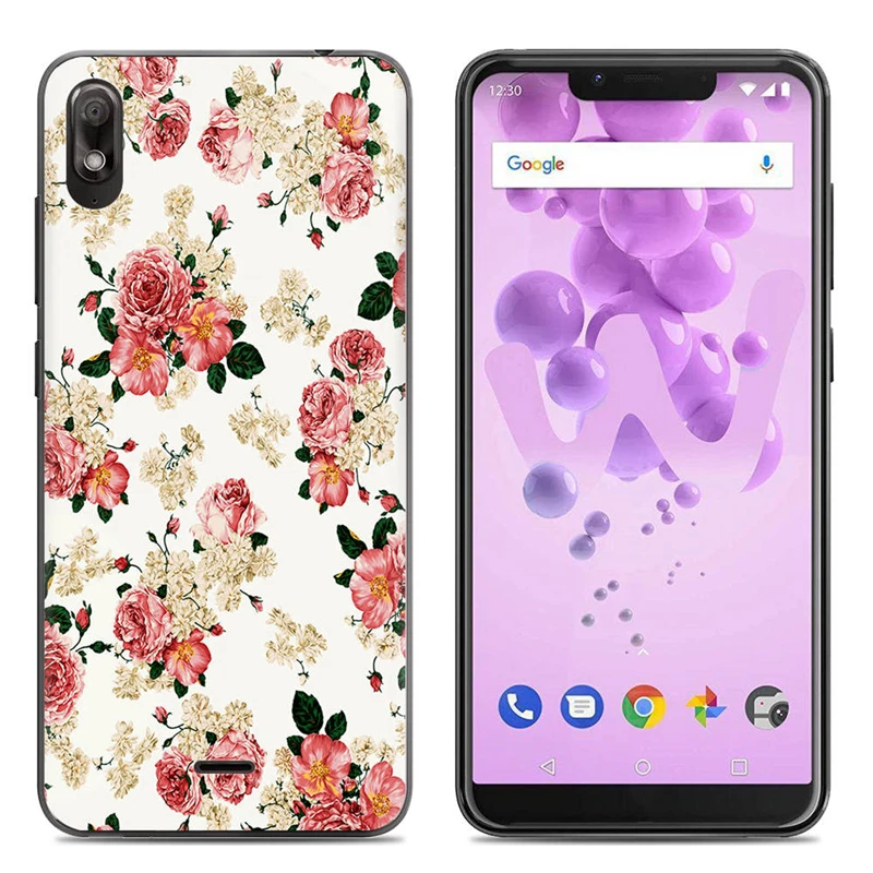 Чехол для Wiko View 2 go чехол s силиконовый мягкий из ТПУ с цветком милым единорогом