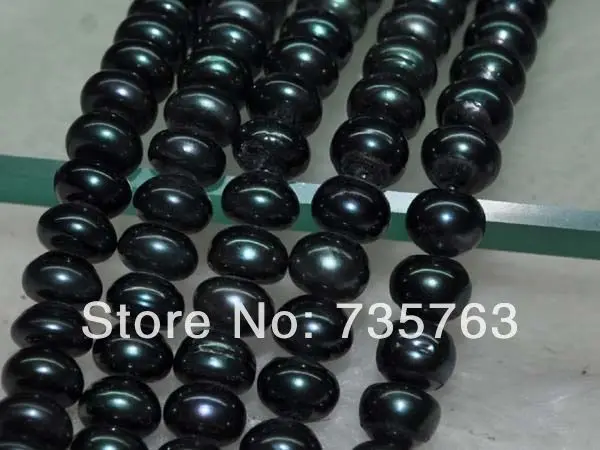 

xiuli 000193 Big 5strs 11-12mm luster invisible green button freshwater pearl