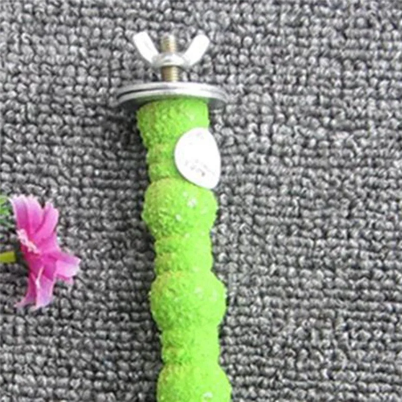 Imixlot красочная птица клетка перчи подставка платформа жевательная игрушка Когтеточка попугай чистые аксессуары для кусания 8*2 см