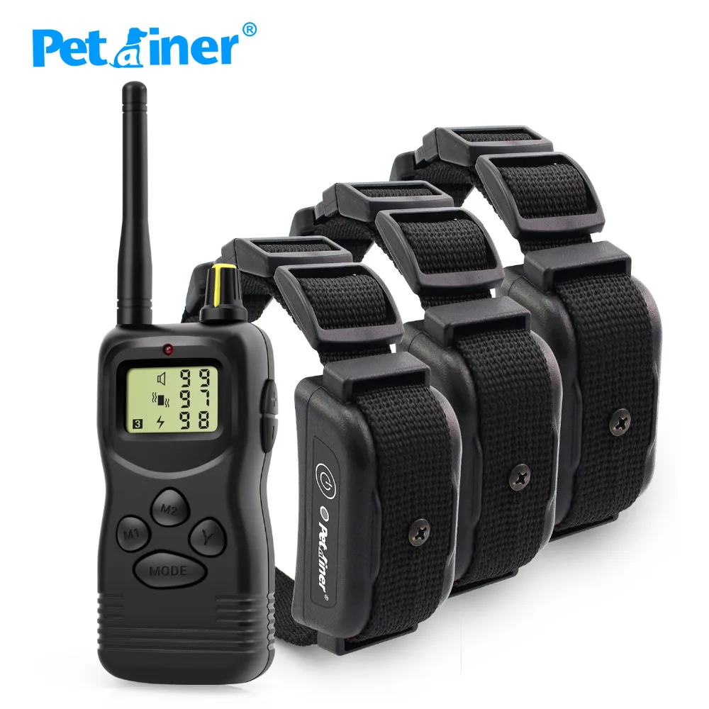 

Petrainer 900B-3 Waterproof and Rechargeable ! Electric lcd shock vibra collar Expandable to 3 Dogs