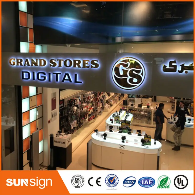 Advertising Stainless steel letters LED for cosmetics shop names